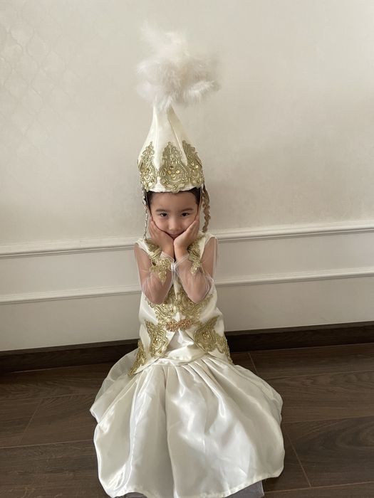 Прокат национальный платье с саукеле для девочек