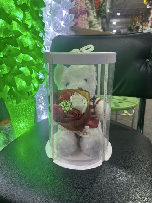 Роза с мишкой подарка Скидка