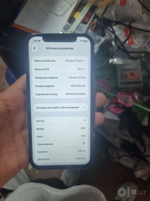 Iphone 12 pro  xotira 128 gb