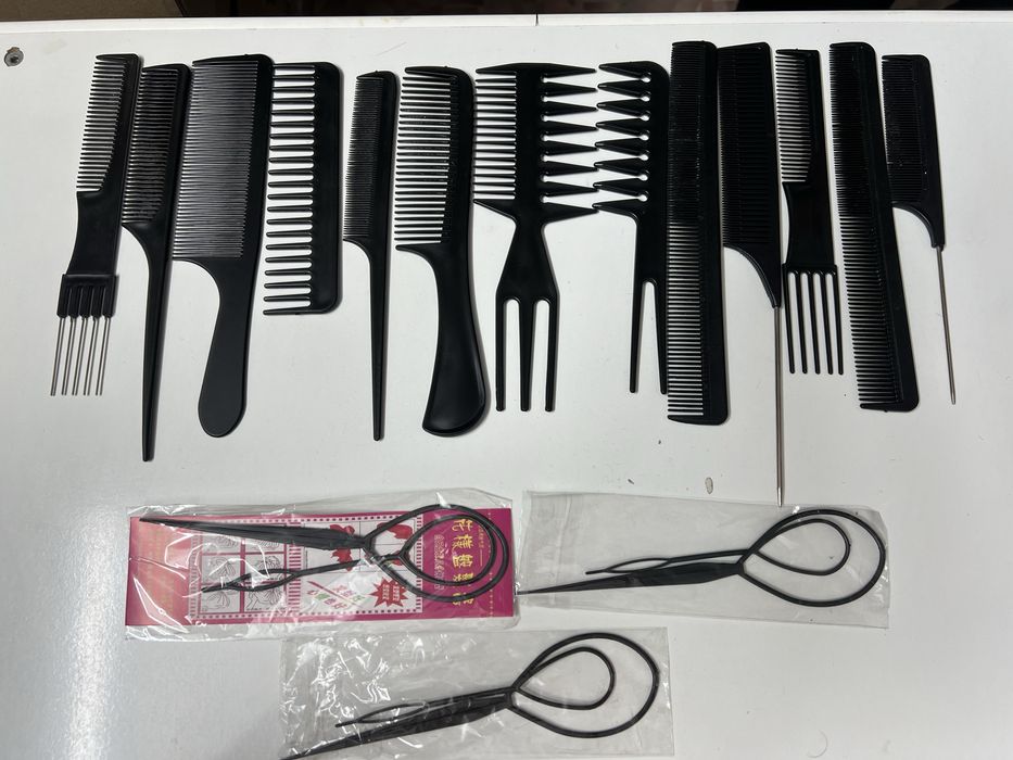 Парикмахерские расчески, брашинги, зажимы