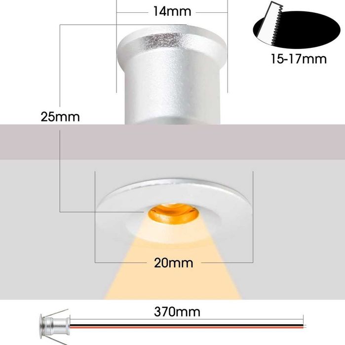 Spot LED URing Mini Spot LED 12V 1W
