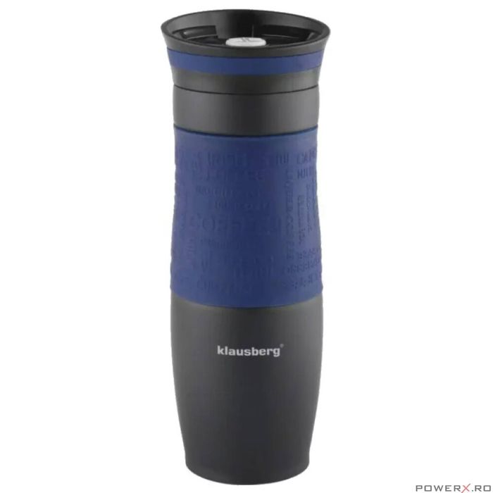 Termos din inox, capacitate 500ml, albastru, Klausberg