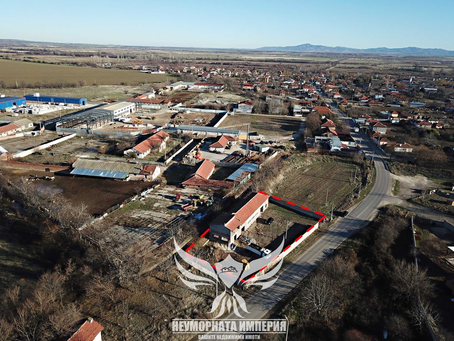 Продавам промишлен склад/цех/сграда 280РЗП парцел 1641кв село Болярци