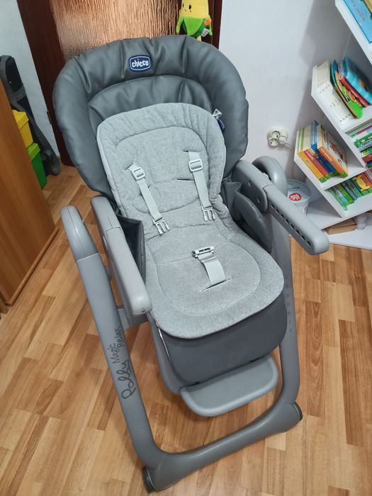Scaun de masa CHICCO Polly Magic Relax Dove Grey, 0 luni - 3 ani, gri