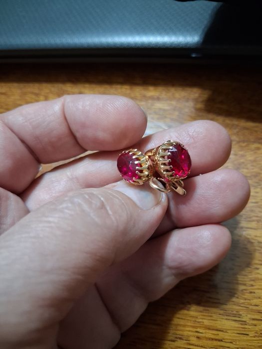 Серьги золотые, советские