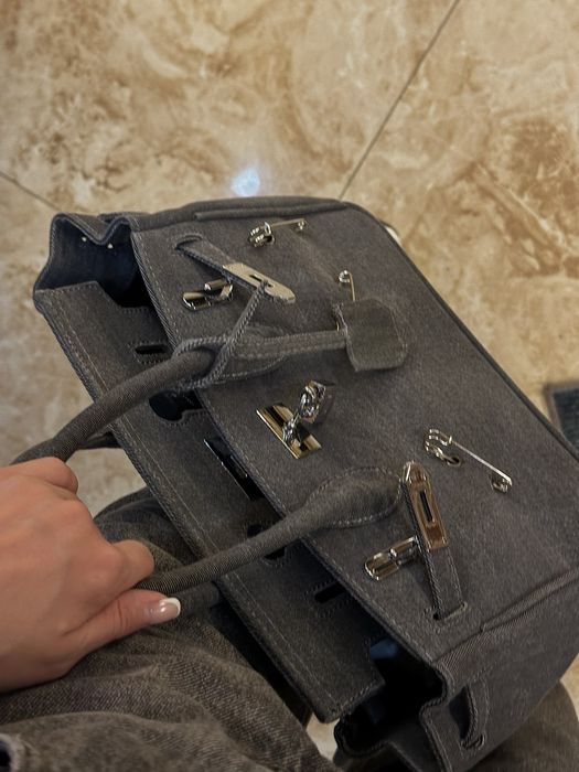 Джинсовая Сумка Hermes + подарочная упаковка