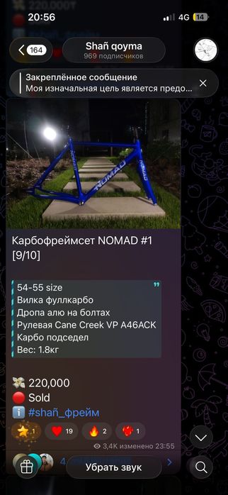 Фикс fixed nomad  рама фулл карбон