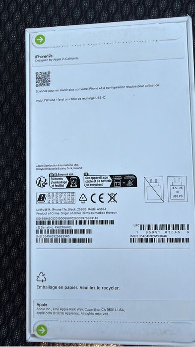 IPHONE 17E 256GB black