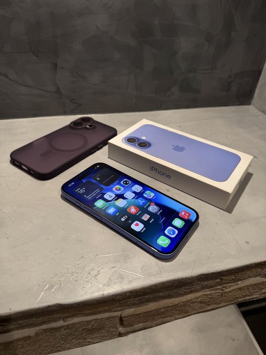 КАТО ЧИСТО НОВ Iphone 16, 100% батерия Ultramarine