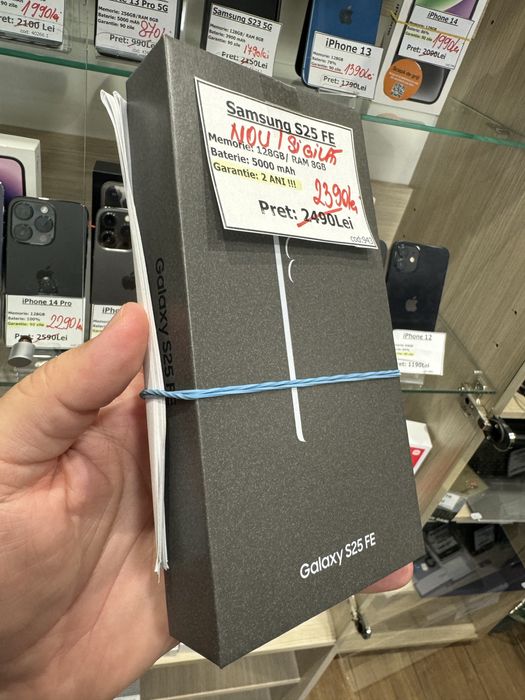 Samsung S25 FE, 128GB/8gb ram nou, sigilat garantie 2 ani