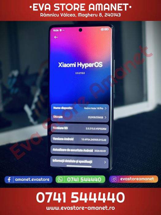 XIAOMI Redmi Note 14 Pro 5G Midnight Black 256GB 8GB RAM Dual SIM