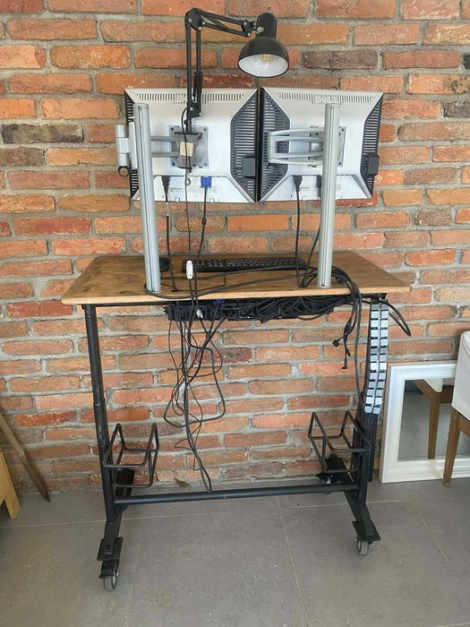 Vand Birou cu scaun reglabil pe inaltime Industrial Vintage