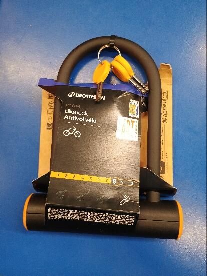 Antifurt Bicicletă U 900m Art2 + Cablu - produs resigilat Decathlon