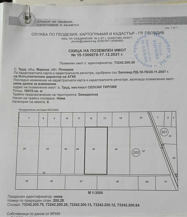 Продава се Парцел в Пловдив, Южен - 20066 кв.м за 5 € - Снимка #1