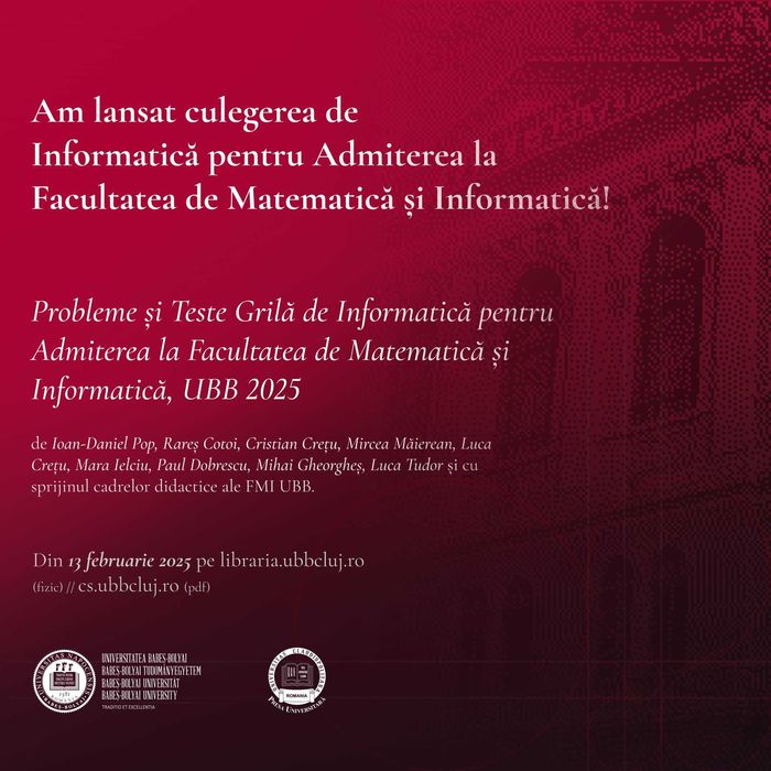 Meditatii Informatica - Pregatire Admitere UBB 2027
