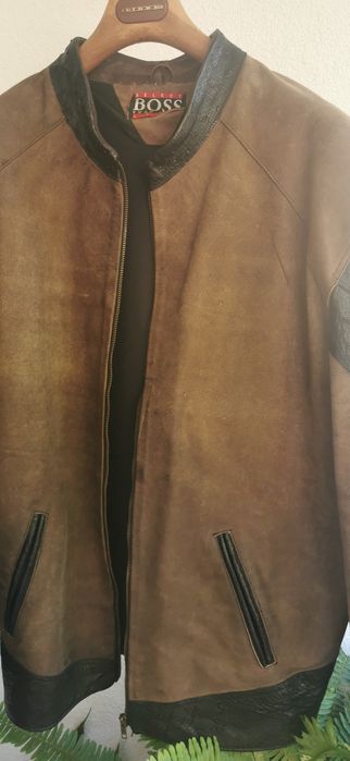 Кожено яке от щраус