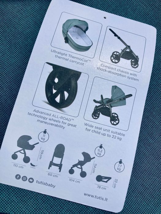 Бебешка количка 2в1 - Tutis Uno 3+