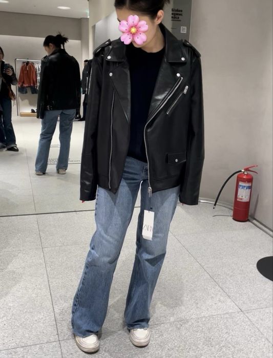 Кожаная куртка Zara one size