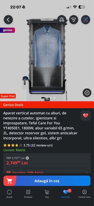 Aparat vertical de calcat cu aburi