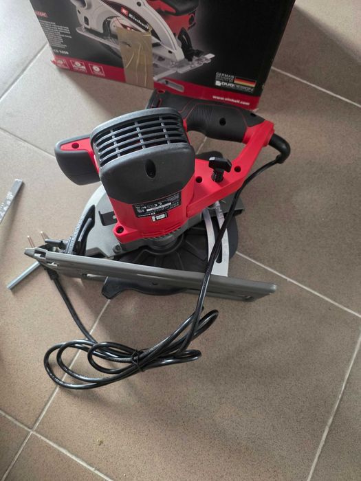 Fierastrau circular de mana Einhell TC-CS 1250, 1250 W, 5500 RPM, 55 mm adancime maxima taiere, 165 mm diametru disc