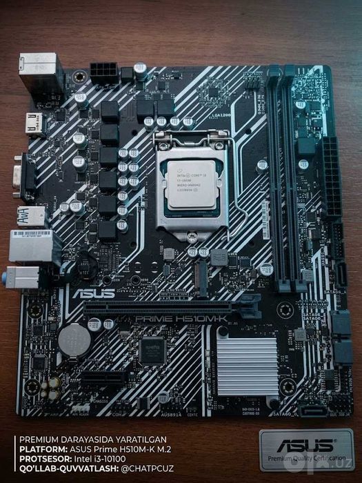 Asus Prime H510 M-K M.2 + I3 10100