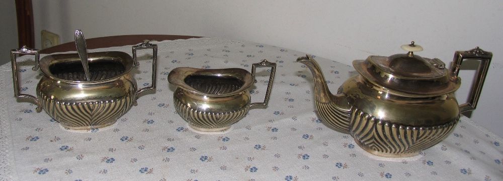 ПРЕДЛОЖИ цена Старинен посребрен английски сервиз за чай автентичен
