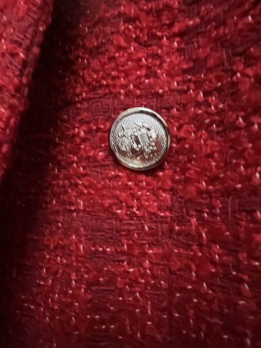 Красный твидовый пиджак