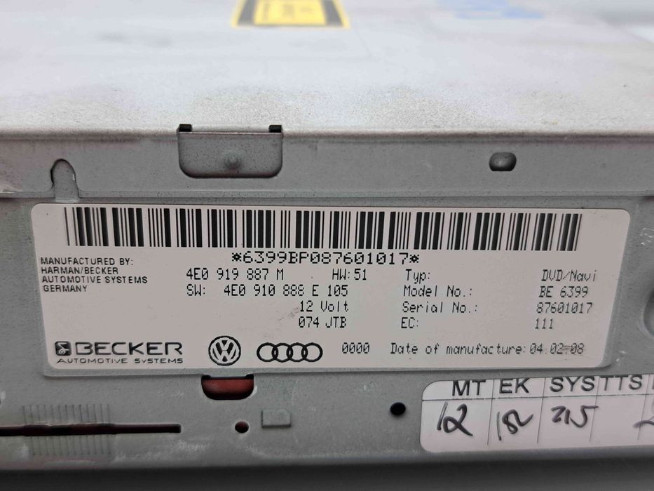 Unitate navigatie Audi Q7 (4LB) [Fabr 2006-2014] 4E0919887M