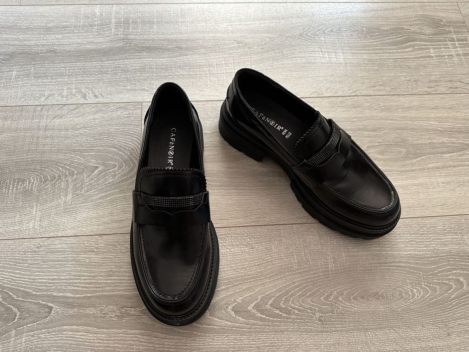 Loafers mocasini Cafe Noir piele 38 cu platforma