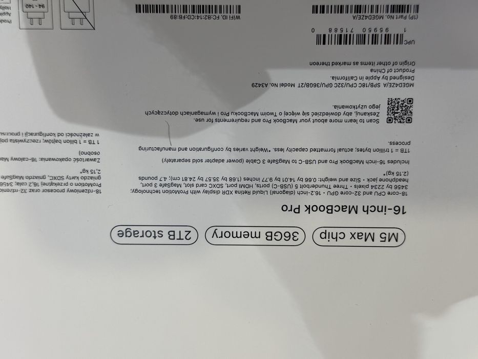 MacBook Pro 16" M5 Max 36GB 2TB Нов Гаранция