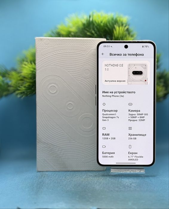 Смартфон Nothing Phone (3a), 256GB, 12GB RAM, 5G, White