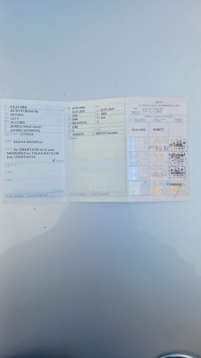 Dezmembrari Honda ACCORD 7 (CL, CM) (2003-2008) 2.0 (CL7) Benzina