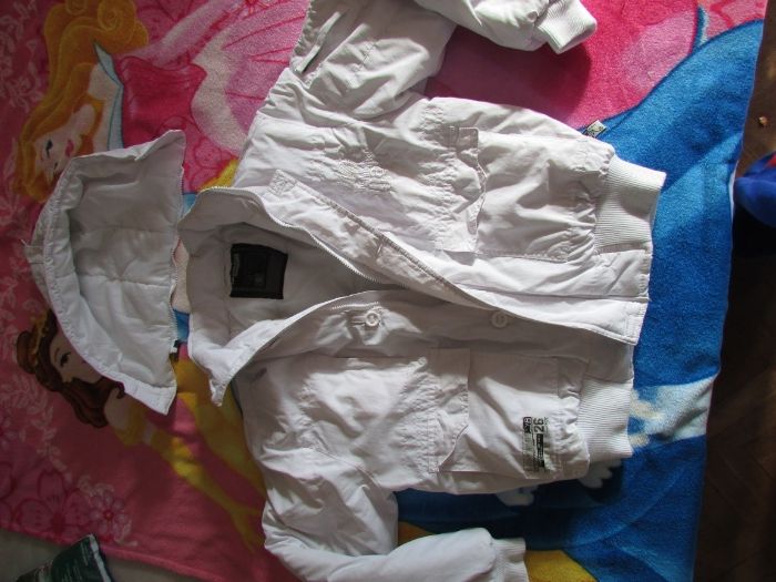 Пухено бяло яке - унисекс