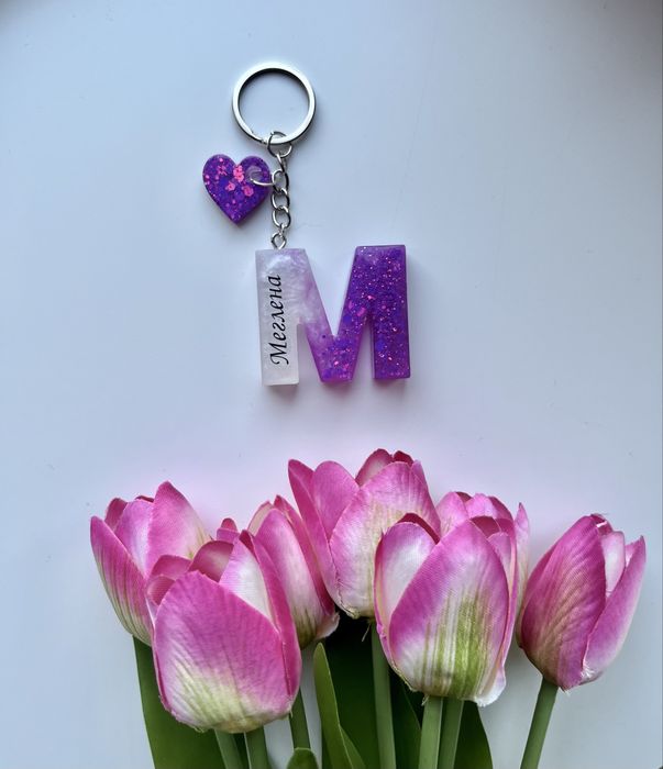 Ключодържател буква от епоксидна смола