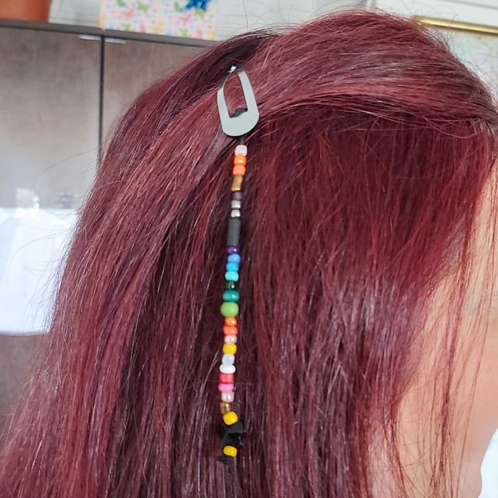 Clame păr cu mărgele, mărțișor