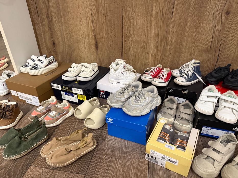 Детски обувки различни размери - Burberry, Adidas, Nike