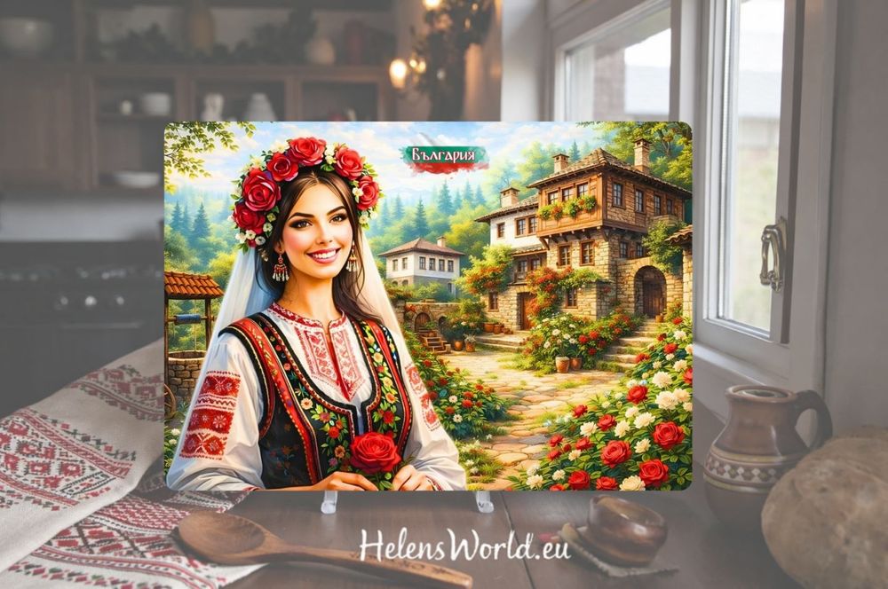 Стъклена дъска за рязане, за мезета. Наздраве. Персонализирани, имен
