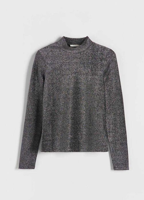 Bluză strălucitoare din lurex cu guler, brand Reserved