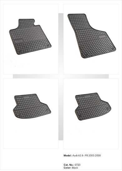 Гумени стелки FROGUM за AUDI A3 /96-03/ и AUDI A3 /2003-2012/