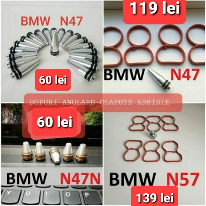 Kit BMW N47 (dopuri) anulare clapete admisie N47 2.0 D