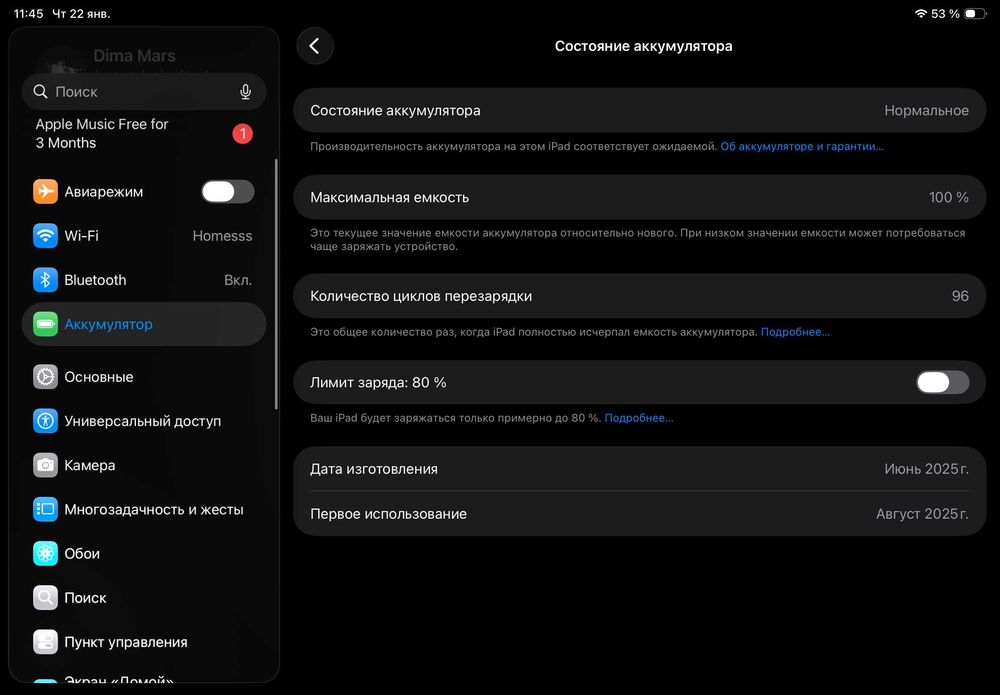 Свой Ipad A16 ИДЕАЛ. 100% батарея