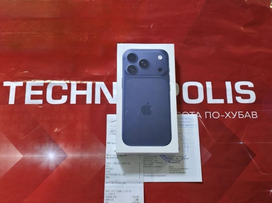 КАТО НОВ 256GB iPhone 17 Pro Гаранция Технополис 2028г. Blue | Син