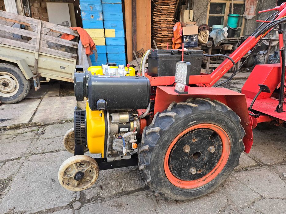 Мотоблок с адаптер