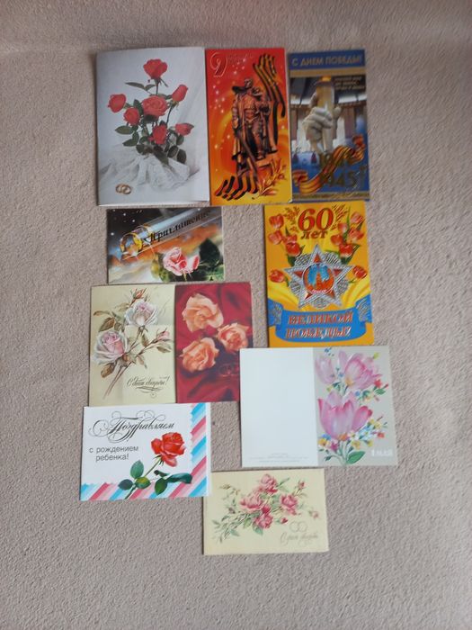 Открытки, закладки для книг.