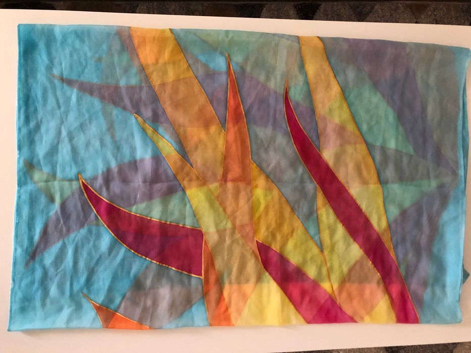 Ръчно рисуван шал / парео