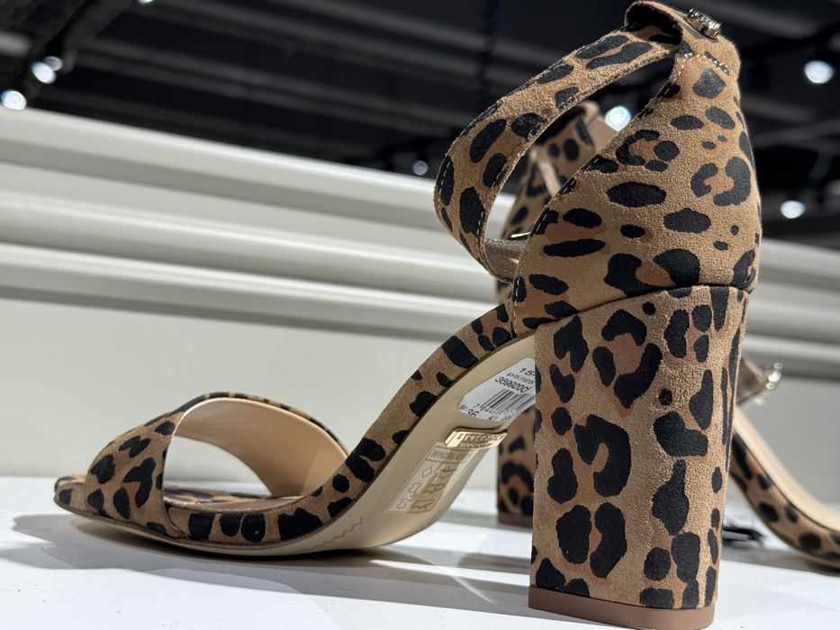 Sandale elegante , piele naturala , Stockholm Leopard noi 36, 37,38