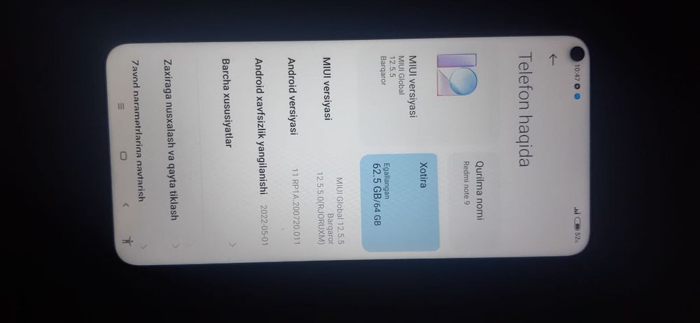 Redmi note 9 Sotiladi narxini kelishamiz qiziqganlar tel qisin