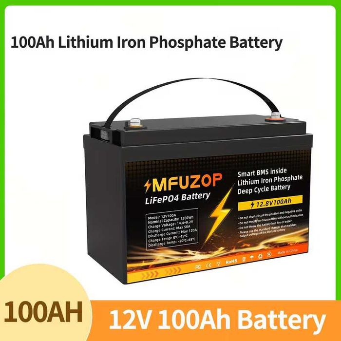 LiFePO4 с капацитет 100 Ah, 12 волта, за каравана / кемпер / къмпинг