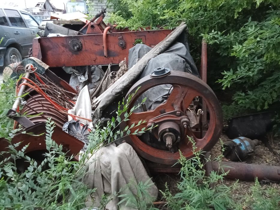 Сено косилка с граблями