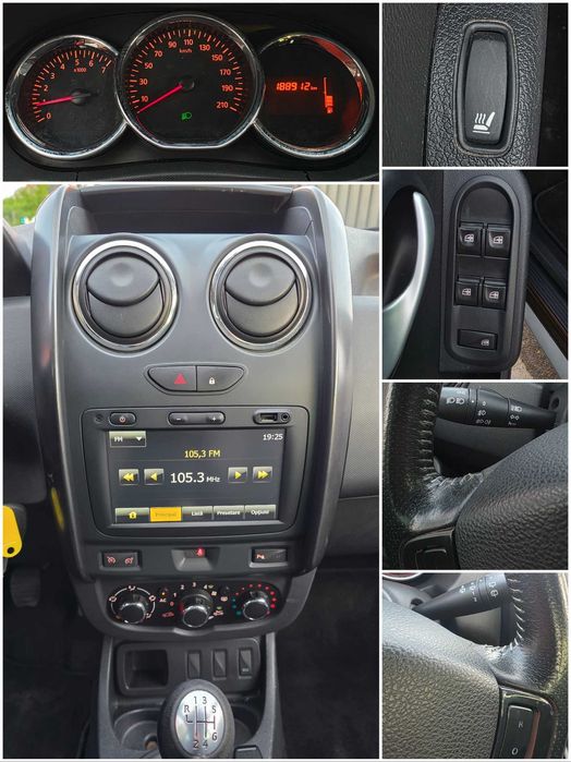 Vand/Schimb/Rate Dacia Duster 2015 1.5 DCI piele incalzire scaune clima, pilot, navigatie mare color, comenzi volan, senzori de parcare
